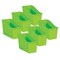 Teacher Created Resources Book Storage Bin, Plastic, Lime Green, 6 PK 20388 - alternate 1